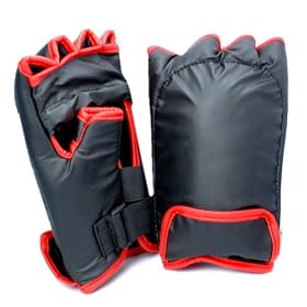 Brand New Boxing Gloves for Nintendo Wii, Black with Red Trim