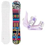 Swivel Polka Dots Girls Snowboard Package