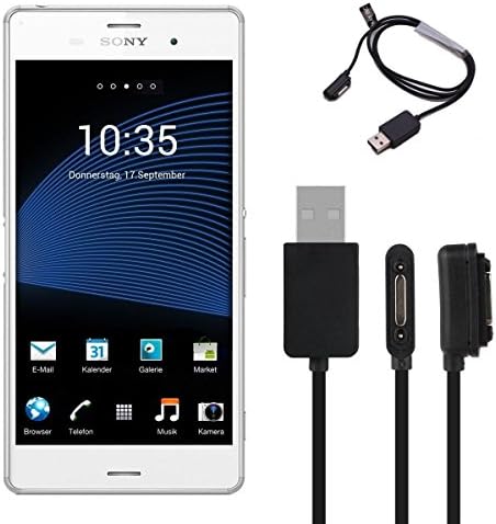 Nikay® Magnetic USB Charging Charger Cable with LED Indicator for Sony Xperia Z Ultra (XL39H), Sony Xperia Z1 (L39H),T-Mobile Sony Xperia Z1s (C6916), Sony Xperia Z1 Compact(D5503), Sony Xperia Z2(L50t), Sony Xperia Z2 tablet, Sony Xperia Z3, Sony Xperia Z3 Compact, Sony Z3 tablet compact (Dark-Black)