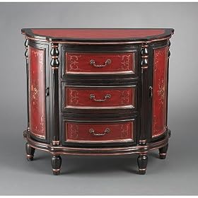 Black and Red Vintage Inspired Cabinet by SmartBargains