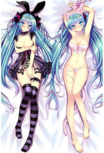 Japan Anime Hatsune Miku Decorative Sexy Hugging Body Pillow Cover Case Double-sided 59.06"x19.69"