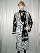 Womens Kurtis White Embroidery Black Long Tunic Top Sheer Georgette Dress XXL