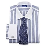 Paul Fredrick End-on-End White Collar and French Cuffs Dress Shirt
