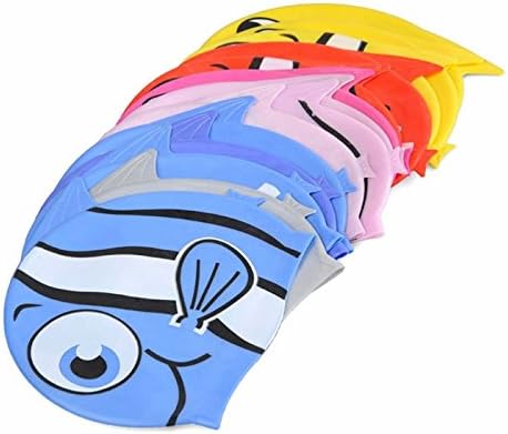 Childen Silicon Swim Swimming Hats Caps In Various Designs New