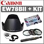 Canon Lens Hood EW78B-II + 3 Piece 72mm Filter Kit + Accessory Kit