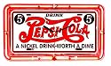 Pepsi Cola License Plate Neon Wall Clock