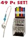 49pc Plus Display Glass Beaded Metal Hook Bookmarks