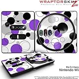 DJ Hero Skin Lots Of Dots Purple on White fits Nintendo Wii DJ Heros (DJ HE ....