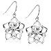 Sterling Silver Open Double Flower Earrings