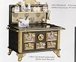 Reutter Porcelain Miniature Blue Gold Kitchen Stove