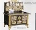 Reutter Porcelain Miniature Blue Gold Kitchen Stove