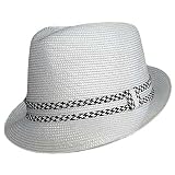 WHITE LIGHTWEIGHT FEDORA W/HOUNDS TOOTH HAT BAND 51FnBHuA85L. SL160 WHITE LIGHTWEIGHT FEDORA W/HOUNDS TOOTH HAT BAND