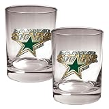 Dallas Stars NHL 2pc Rocks Glass Set - Primary Logo