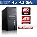Quad Core PC System Rechner AMD 4,2 GHz | Bulldozer FX-4170 4 x 8 GB RAM | 500 GB Festplatte | 22x DVD Brenner | ATI HD3000 OnBoard VGA | 7.1 Soundchip | Gigabit LAN | 420 Watt (silent) Netzteil | Cardreader | Asus Mainboard | Design Gehäuse