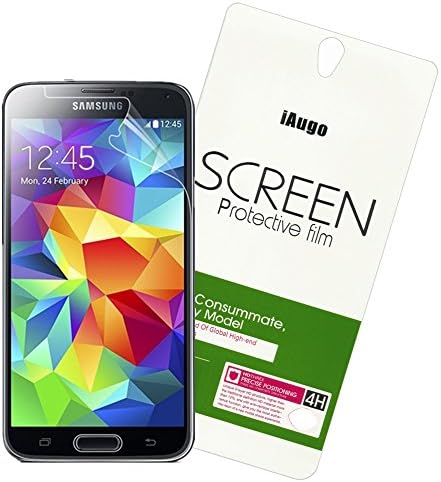 iAugo High Definition (HD) Screen Protector for Samsung Galaxy S 5 V i9600 [5-pack] Xtreme Scratch Defender Ultra Clear High-Response