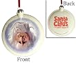 3.5" Santa Claus Is Comin To Town Winter Warlock Glitter Disc Christmas Ornament