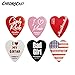 ChromaCast CC-HS-M Heart Shaped Picks, Medium, 12-Pack