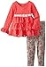 Nannette Little Girls' 2 Piece Fashion Knit Pant Set with Lace Novelty Pullover