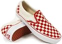 Vans Classic Slip-On (Red & White Check/White) Mens Shoes