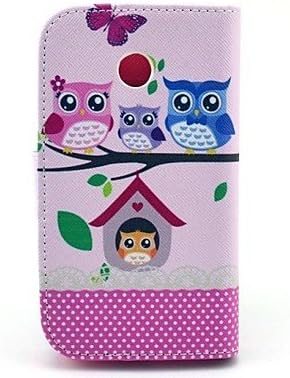 Owl's Home Pattern PU Full Body Case with Card Slot for Motorola MOTO E