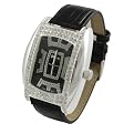Geneva Platinum Men's Rhinestone Accent Watch