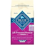 Blue Buffalo Dry Food for Small Breed Senior Dogs, Chicken and Rice Recipe, 15-Pound Bag