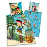 Herding 446325050 Bettwäsche Disney´s Jake und die Nimmerland Piraten. 80 x 80 cm + 135 x 200 cm . Linon