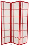 Unique Colors D&eacute;cor Accessories - 6ft. Double Cross Japanese Privacy Screen Room Divider - Red, Orange, Yellow, Mustard