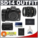 Sigma SD14 Digital SLR Camera Body with Sigma DC 18-50mm f/3.5-5.6 Lens + Spare BP-21 Battery + Cameta Bonus Accessory Kit