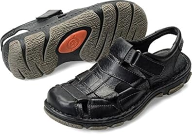 ... : Born Men's Cabot Full Grain Leather Fisherman Sandal: Shoes