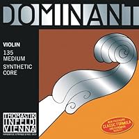 Thomastik Dominant 4/4 Size Violin Strings, 4/4 Set, Steel E String, Ball End