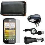 51Fnd6 jOLL. SL160  CrazyOnDigital Leather Case with Charger and Screen Protector For HTC T Mobile One S (5 item)