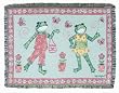 Scene Weavers Pickles Adorable Animal Friends Mini Throw - Fancy Frogs