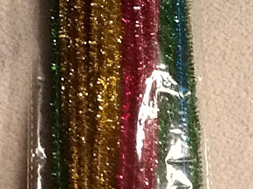 Easter Tinsel 12" Stems, Tinsel Pipe Cleaners