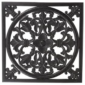 24 Handcarved Acanthus Flowing Scroll Wall Plaque by CC Home Furnishings