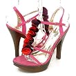 Wild Rose Rose01 Heels Pink Multi Silk