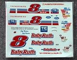Nascar Decal 8 Jeff Burton Baby Ruth Thunderbird