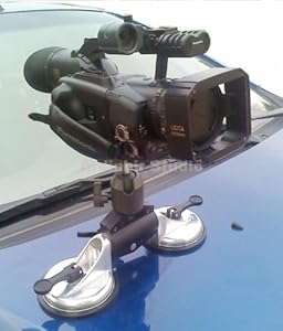 Ardinbir Pro Heavy Duty Car Window Suction Cup DV Video Stabilizer Tripod Mount with Ball Head for Camera, Camcorder, CCTV, LCD, TV, Mini DV