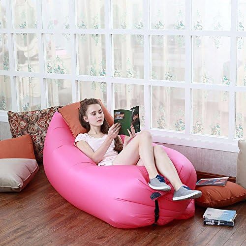 TUOPODA® Outdoor Inflatable Lounger, TUOPODA Nylon Fabric Beach Lounger Convenient Compression Air Sleeping Bag Hangout Bean Bag Portable Dream Chair