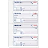 Adams Money and Rent Receipt Book, 3-Part, Carbonless, White/Canary/Pink,7 5/8" x 10 7/8", 100 Sets per Book (TC1182)