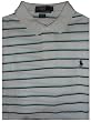Men's Polo By Ralph Lauren Short Sleeve Polo Shirt White with Navy and Green Stripes