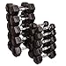 Body Solid SDRS550 5-50-Pound Rubber Hex Dumbbell Set