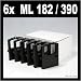 OBV - 6x komp. Farbband für OKI ML 182 / ML 390 / ML 100 120 172 180 182 183 184 186 188 192 193 195 240 280 320 321 325 351 390 391 3320 3321 ersetzt OKI 9002303 / 9002309
