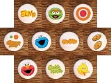 SET (10) SESAME STREET DRESSER DRAWER PULLS KNOBS