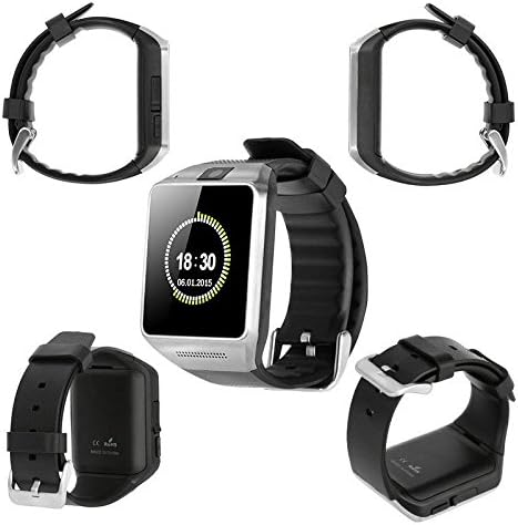 New Unlocked Wrist Watch Phone Sport Style Camera Bluetooth 1.55inch Captial Screen (black)