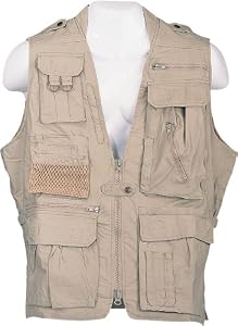 Humvee Safari Vest Khaki XLarge Men Jackets-Coats
