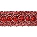 Expo International Trish Sequin Metallic Braid Trim Embellishment, 20-Yard, Red