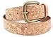 Corature Cork Belt Cork Fabric Over Faux Leather Backing Vegan No Animals Harmed