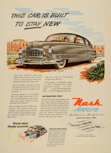 1950 Ad Nash Kelvinator Airflyte Construction Twin Beds - Original Print Ad