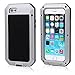 iPhone 6S Case,3C-Aone[Newest] Gorilla Glass Luxury Aluminum Alloy Protective Metal Extreme Water Resistant Shockproof Military Bumper Heavy Duty Cover Shell Case for Apple iPhone 6S (Silver)